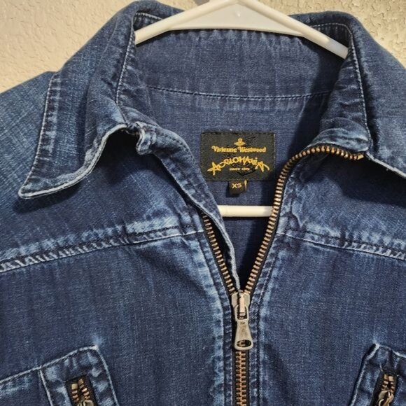 VIVIENNE WESTWOOD Anglomania x VINTAGE Climate Revolution Denim Jumpsuit xs - Picture 15 of 15